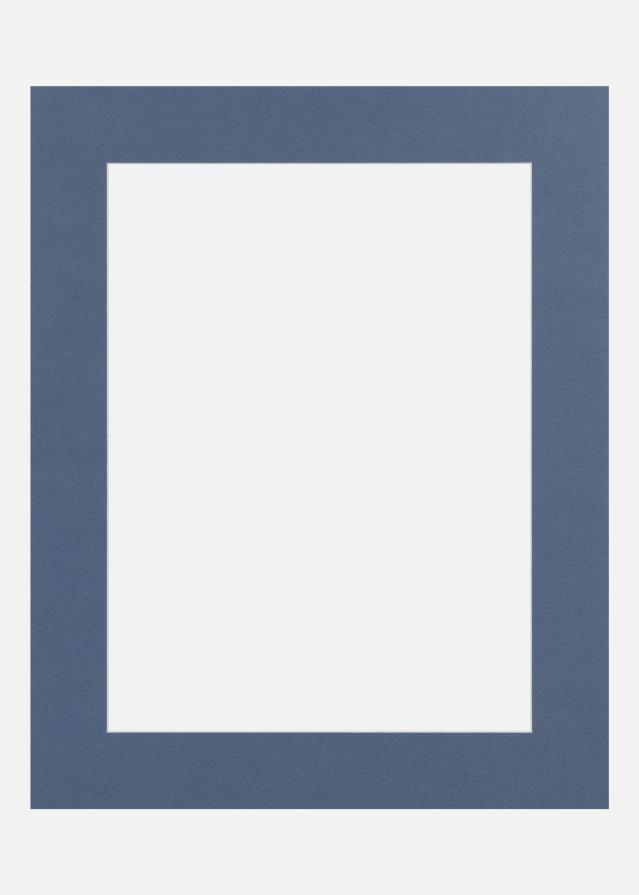 Passe-partout Blue Iris (noyau blanc) 40x50 cm (29x39)