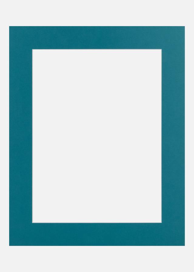 Passe-partout Aqua Green (noyau blanc) 40x50 cm (28,7x41 - A3)