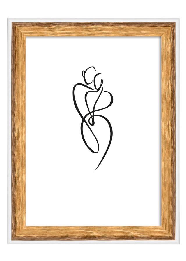 Cadre Silhouette Noyer 10x15 cm