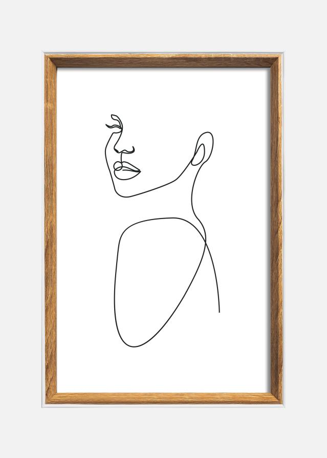 Cadre Silhouette Noyer 20x30 cm