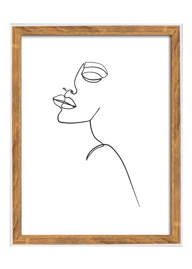 Cadre Silhouette Noyer 15x20 cm