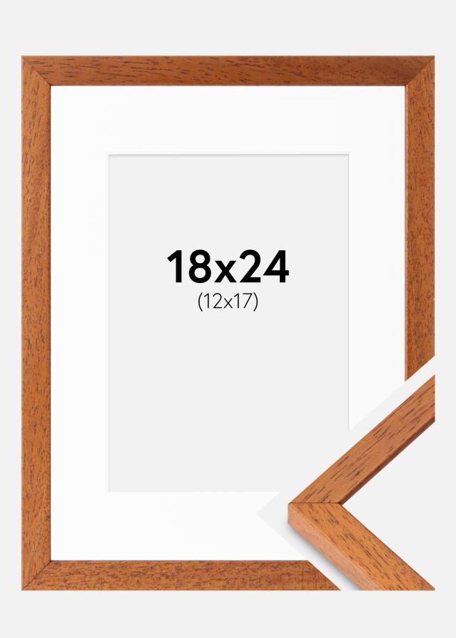 Cadre Ares Cerise 18x24 cm - Passe-partout Blanc 13x18 cm