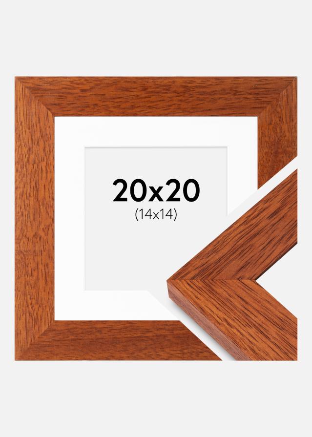 Cadre Juno Cerise 20x20 cm - Passe-partout Blanc 15x15 cm