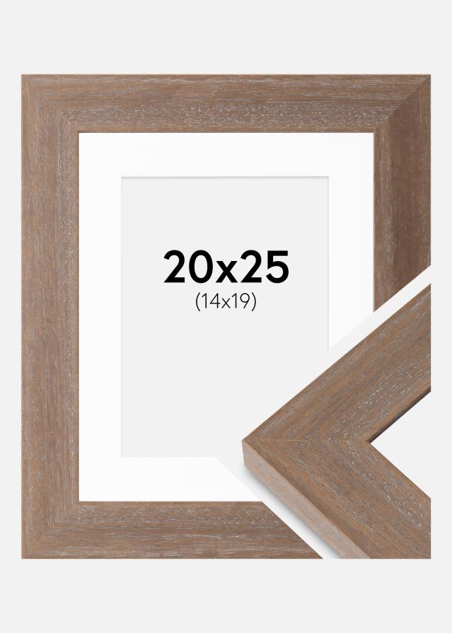 Cadre Juno Gris 20x25 cm - Passe-partout Blanc 15x20 cm