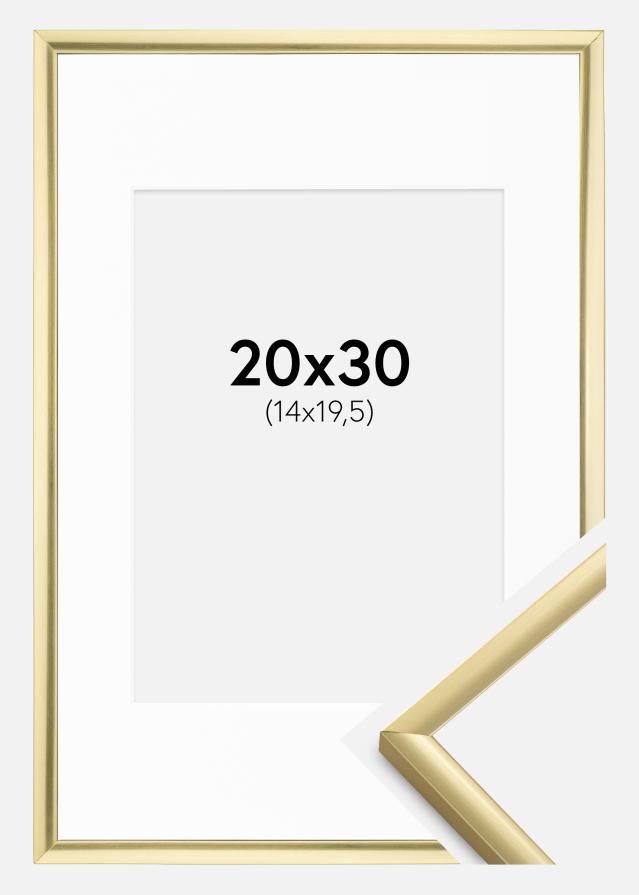 Cadre New Lifestyle Or 20x30 cm - Passe-partout Blanc 15x21 cm