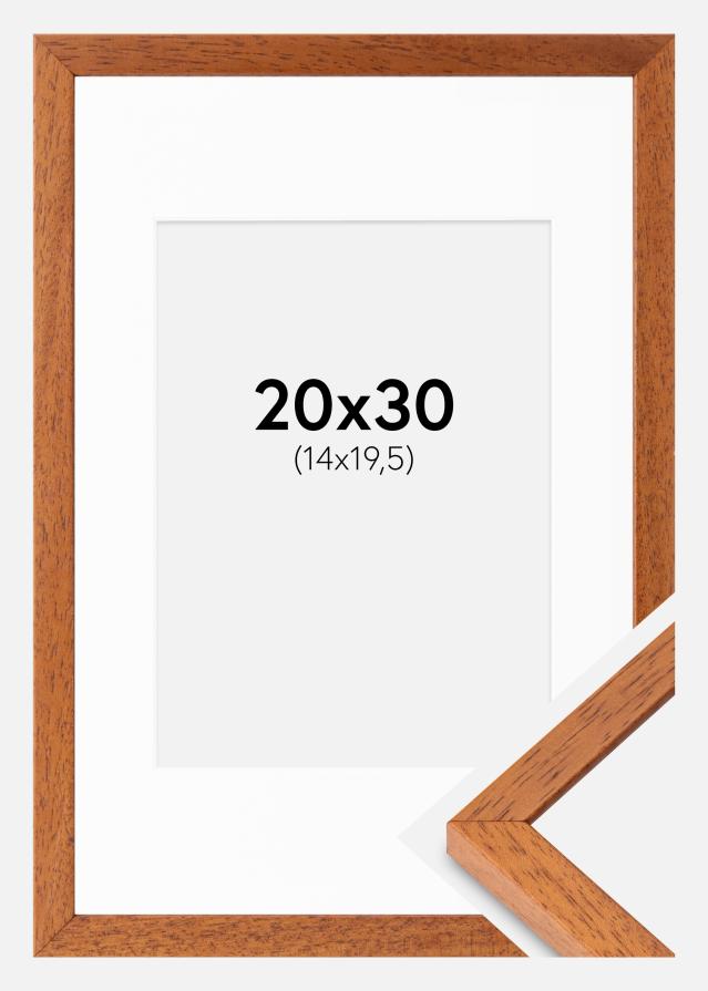 Cadre Ares Cerise 20x30 cm - Passe-partout Blanc 15x21 cm