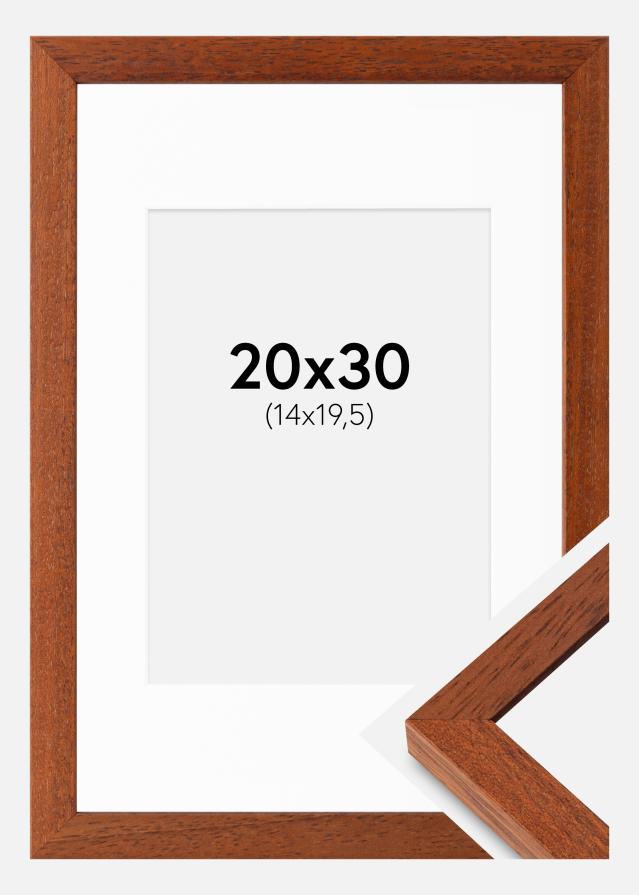 Cadre Hermes Cerise 20x30 cm - Passe-partout Blanc 15x21 cm