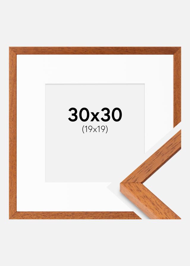 Cadre Ares Cerise 30x30 cm - Passe-partout Blanc 20x20 cm