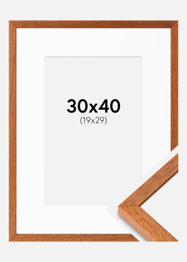 Cadre Ares Cerise 30x40 cm - Passe-partout Blanc 20x30 cm