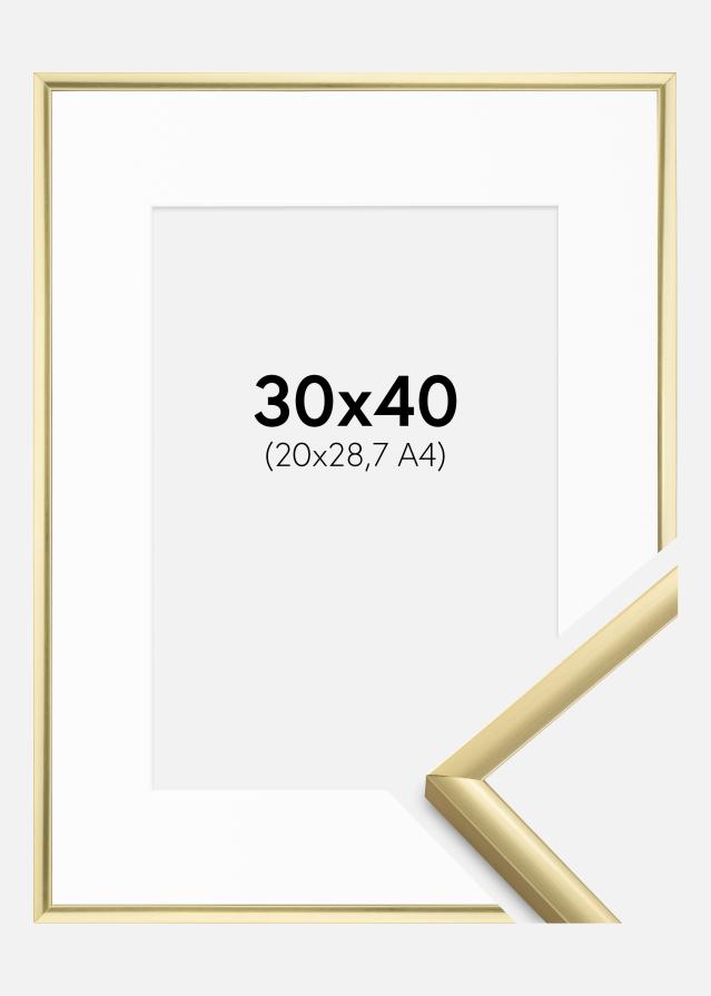 Cadre New Lifestyle Or 30x40 cm - Passe-partout Blanc 21x29,7 cm