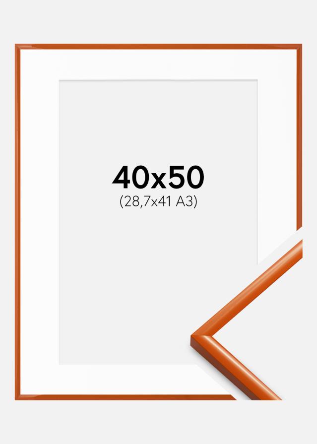 Cadre New Lifestyle Orange 40x50 cm - Passe-partout Blanc 29,7x42 cm