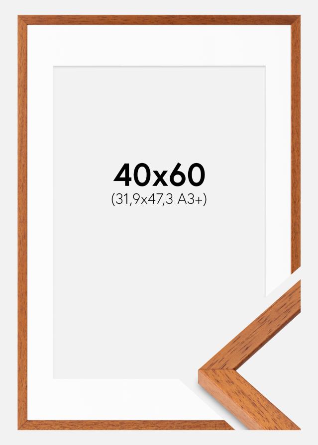 Cadre Ares Cerise 40x60 cm - Passe-partout Blanc 32,9x48,3 cm