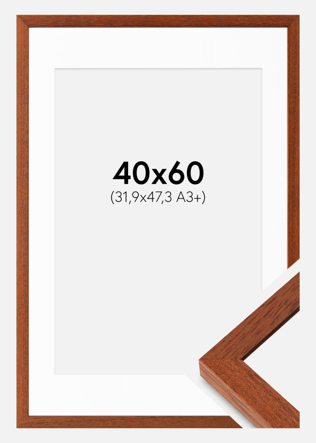 Cadre Hermes Cerise 40x60 cm - Passe-partout Blanc 32,9x48,3 cm