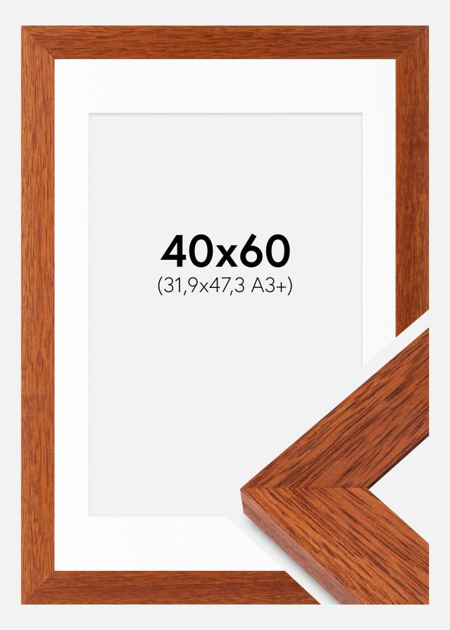 Cadre Juno Cerise 40x60 cm - Passe-partout Blanc 32,9x48,3 cm