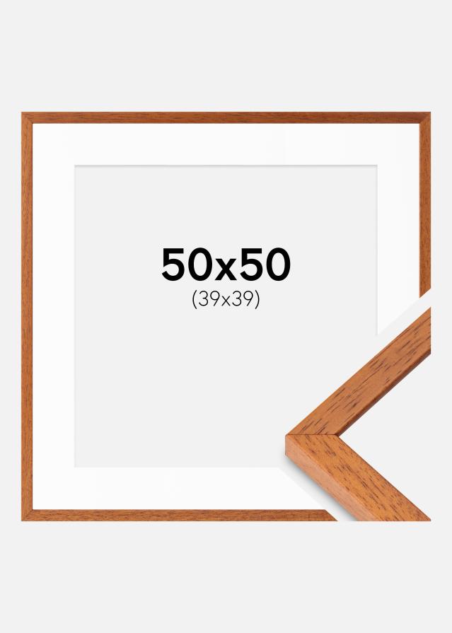 Cadre Ares Cerise 50x50 cm - Passe-partout Blanc 40x40 cm