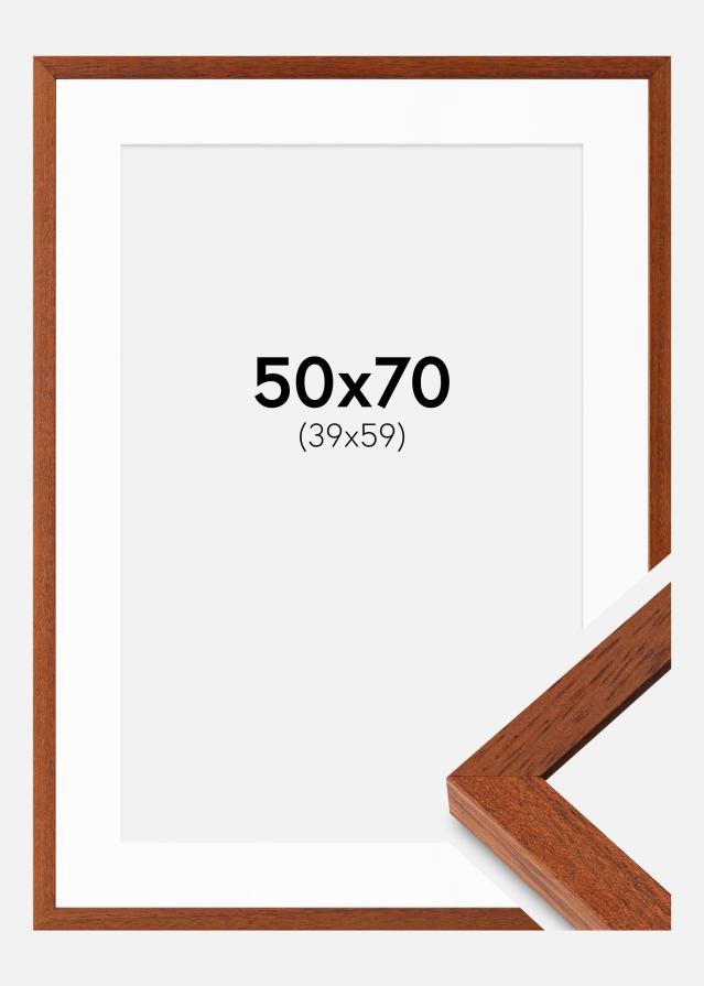 Cadre Hermes Cerise 50x70 cm - Passe-partout Blanc 40x60 cm