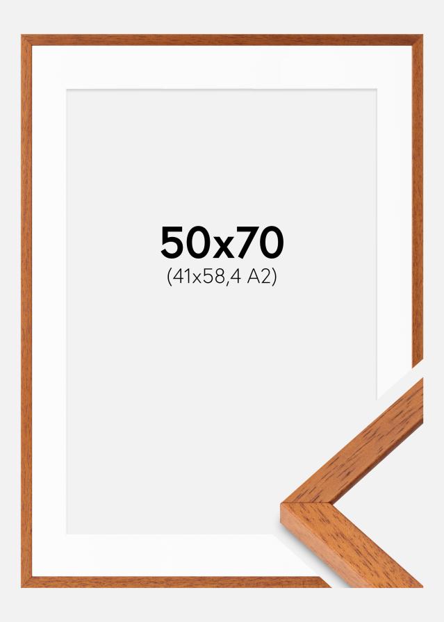 Cadre Ares Cerise 50x70 cm - Passe-partout Blanc 42x59,4 cm