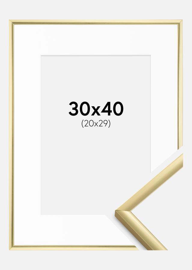 Cadre New Lifestyle Or 30x40 cm - Passe-partout Blanc 21x30 cm