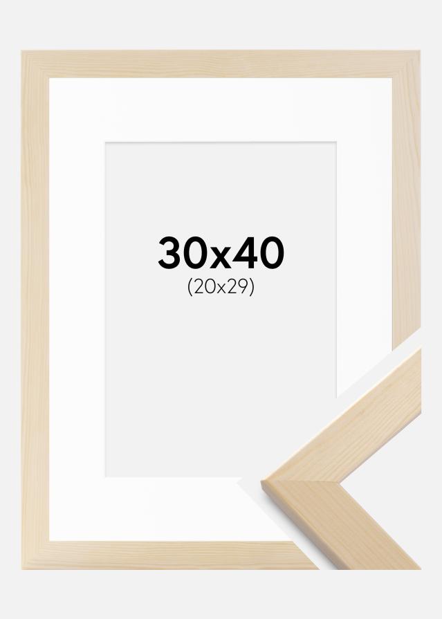 Cadre Trendline Nature 30x40 cm - Passe-partout Blanc 21x30 cm