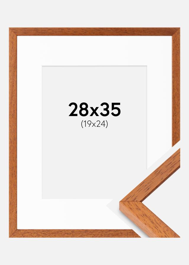 Cadre Ares Cerise 28x35 cm - Passe-partout Blanc 20x25 cm