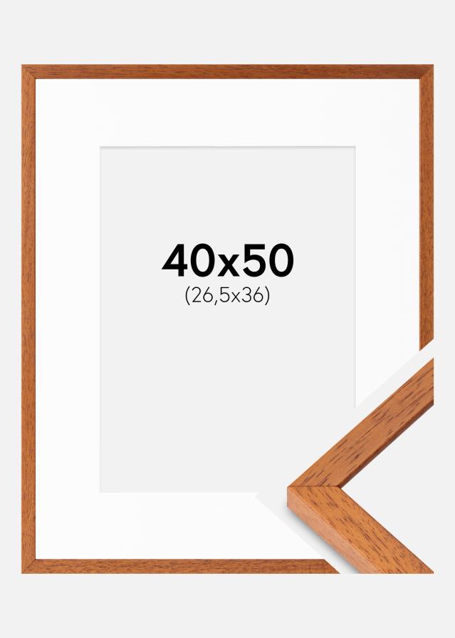 Cadre Ares Cerise 40x50 cm - Passe-partout Blanc 27,5x37 cm