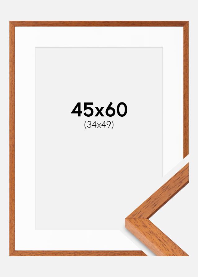 Cadre Ares Cerise 45x60 cm - Passe-partout Blanc 35x50 cm