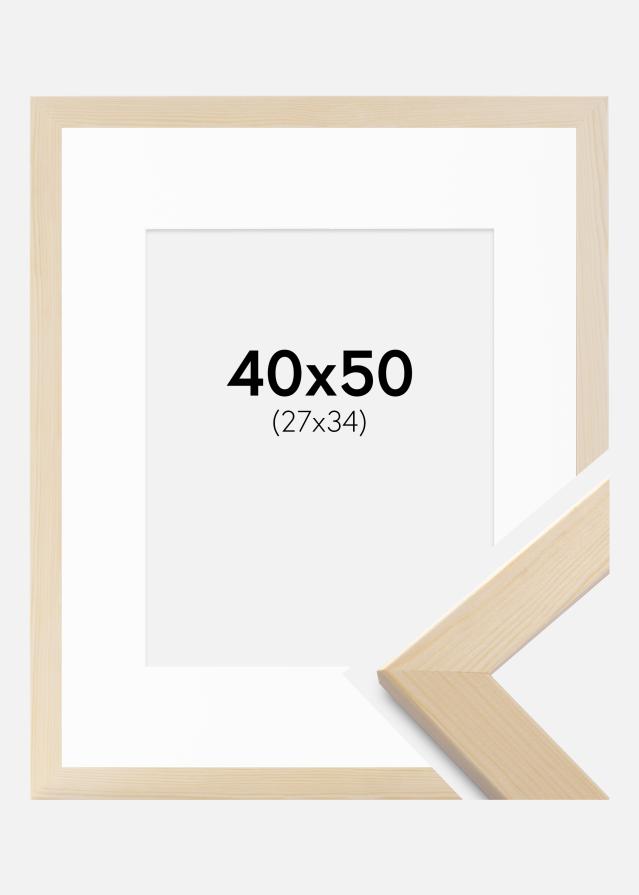 Cadre Trendline Nature 40x50 cm - Passe-partout Blanc 28x35 cm