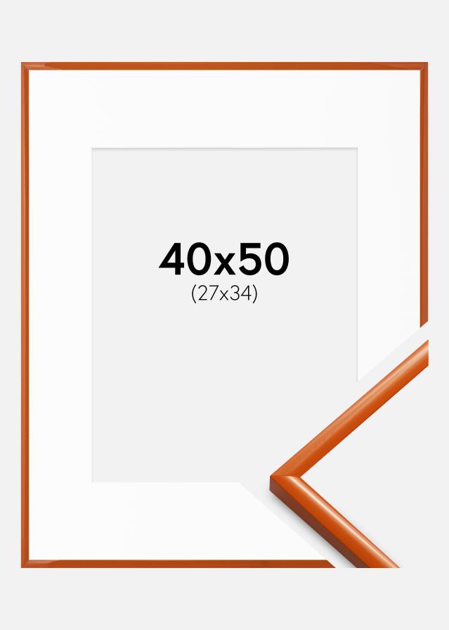 Cadre New Lifestyle Orange 40x50 cm - Passe-partout Blanc 28x35 cm