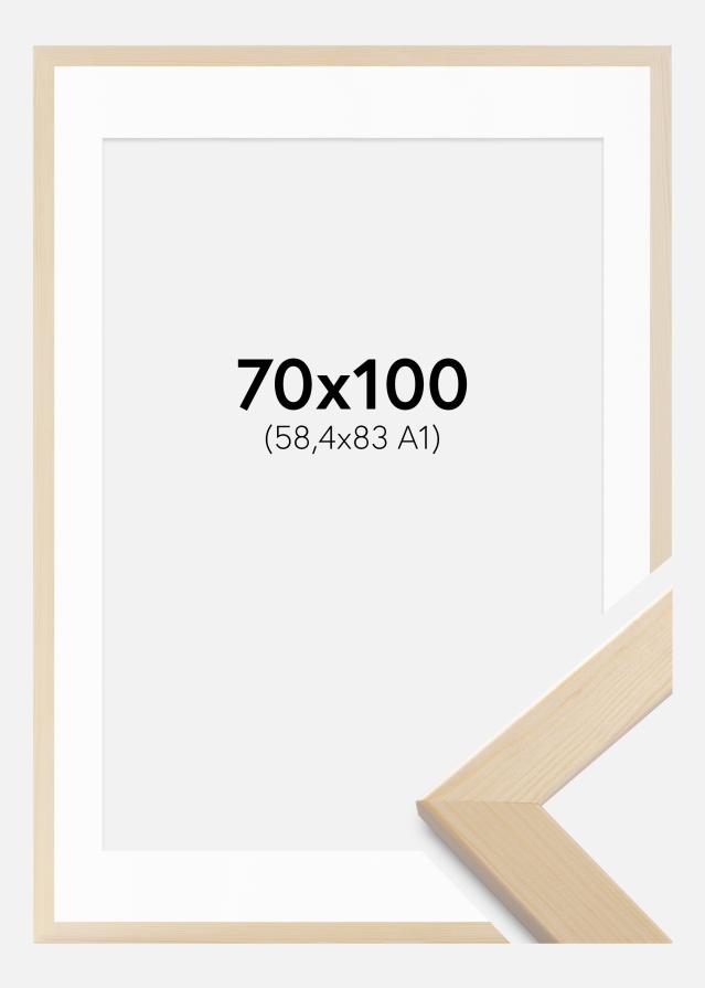 Cadre Trendline Nature 70x100 cm - Passe-partout Blanc 59,4x84 cm