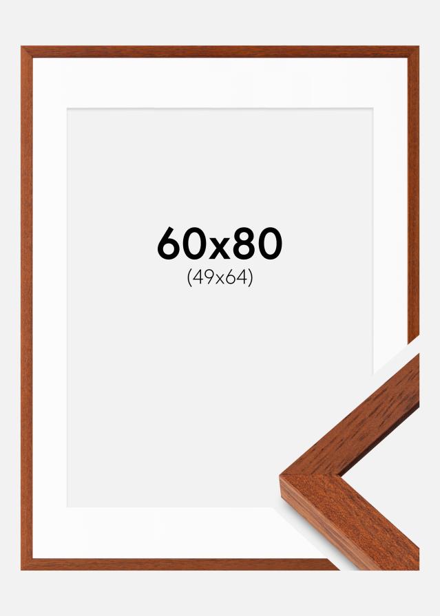 Cadre Hermes Cerise 60x80 cm - Passe-partout Blanc 50x65 cm