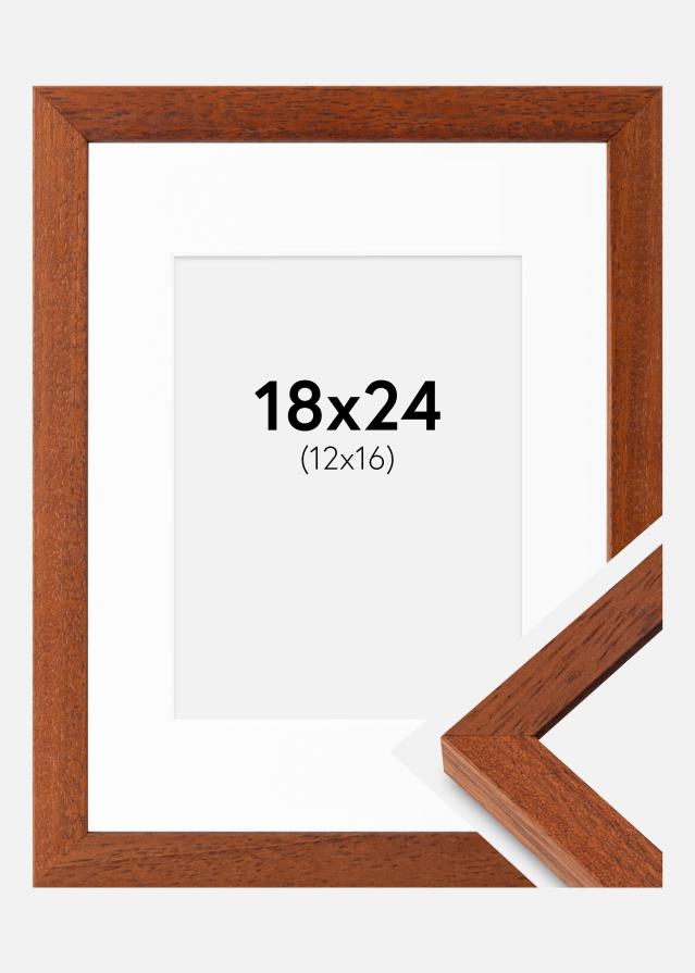 Cadre Hermes Cerise 18x24 cm - Passe-partout Blanc 13x17 cm