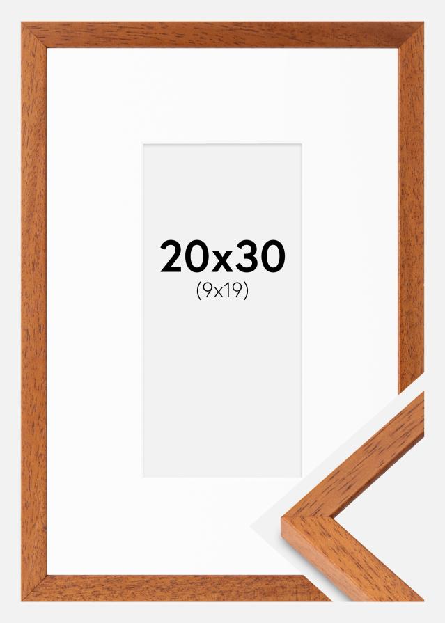 Cadre Ares Cerise 20x30 cm - Passe-partout Blanc 10x20 cm