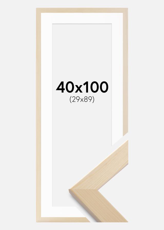 Cadre Trendline Nature 40x100 cm - Passe-partout Blanc 30x90 cm