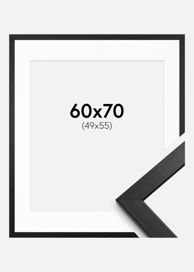 Cadre Stilren Noir 60x70 cm - Passe-partout Blanc 50x56 cm