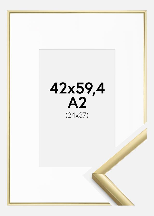 Cadre New Lifestyle Or 42x59,4 cm (A2) - Passe-partout Blanc 25x38 cm