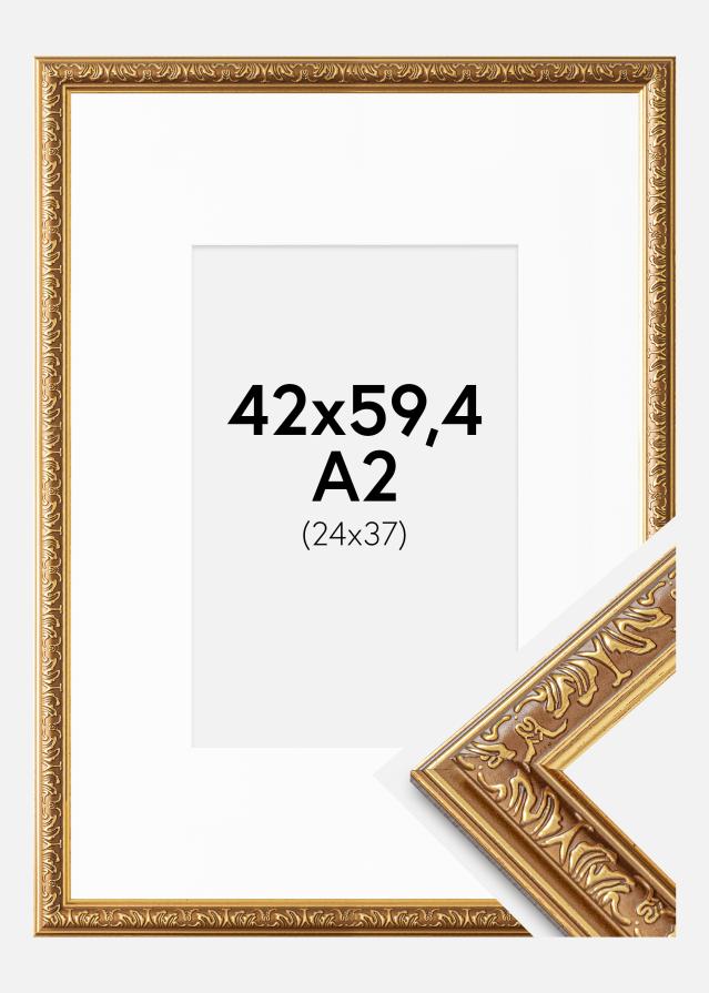 Cadre Swirl Or 42x59,4 cm - Passe-partout Blanc 25x38 cm