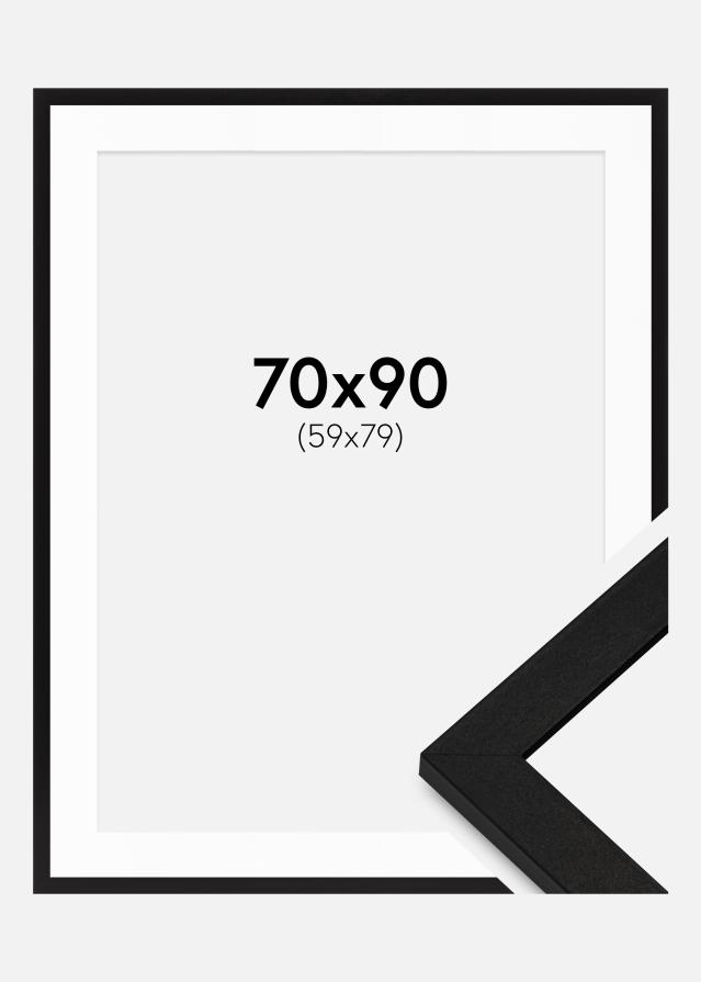 Cadre BGA Classic Noir 70x90 cm - Passe-partout Blanc 60x80 cm