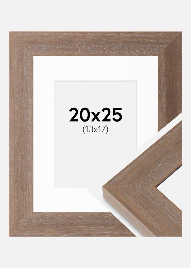 Cadre Juno Gris 20x25 cm - Passe-partout Blanc 14x18 cm