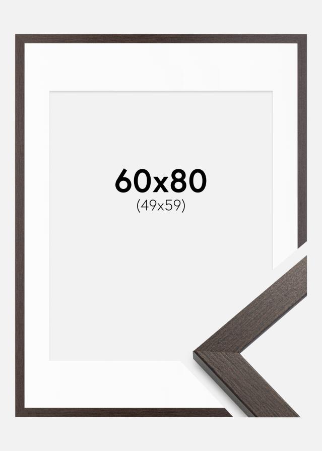 Cadre Stilren Wenge 60x80 cm - Passe-partout Blanc 50x60 cm