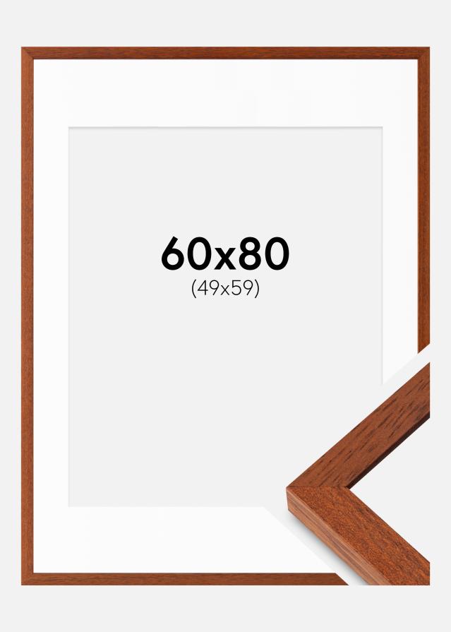 Cadre Hermes Cerise 60x80 cm - Passe-partout Blanc 50x60 cm