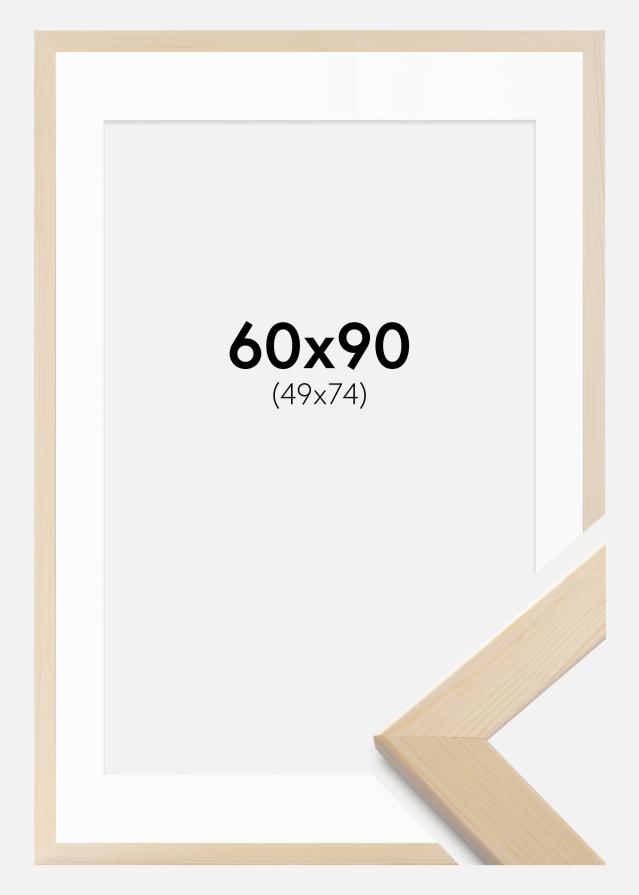 Cadre Trendline Nature 60x90 cm - Passe-partout Blanc 50x75 cm