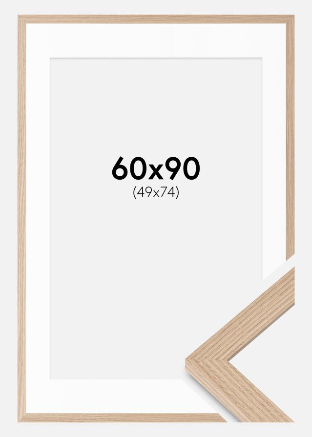Cadre BGA Classic Chêne 60x90 cm - Passe-partout Blanc 50x75 cm
