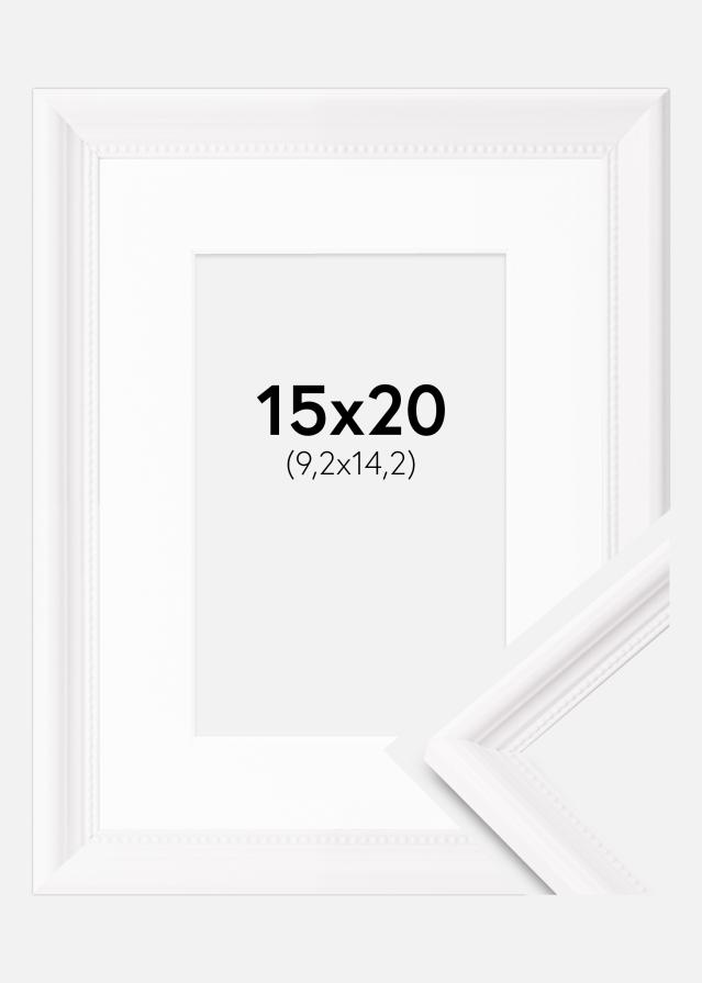 Cadre Gala Blanc 15x20 cm - Passe-partout Blanc 4x6 inches
