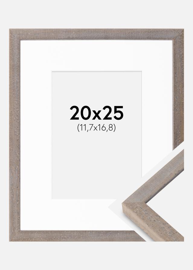 Cadre Ares Gris 20x25 cm - Passe-partout Blanc 5x7 inches