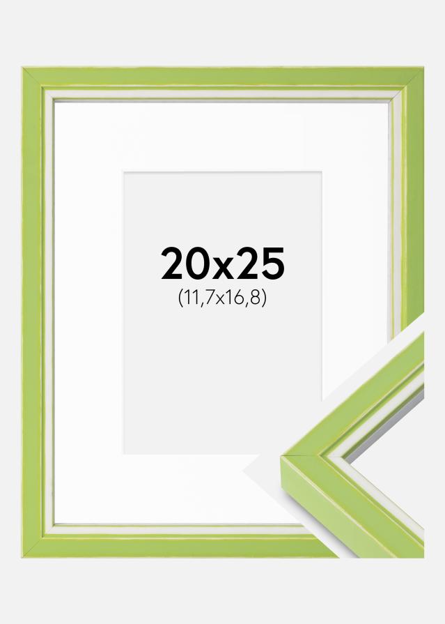 Cadre Diana Vert clair 20x25 cm - Passe-partout Blanc 5x7 inches