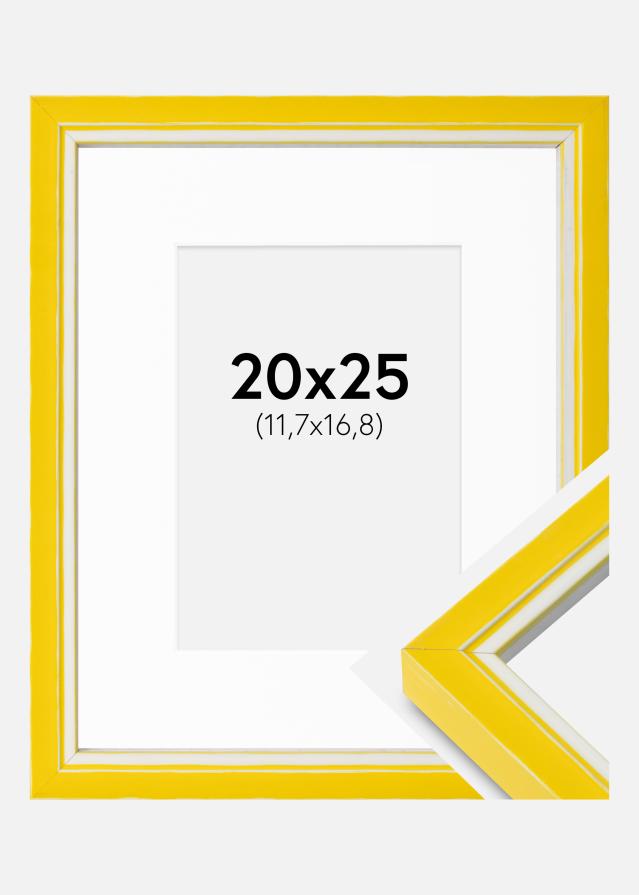 Cadre Diana Jaune 20x25 cm - Passe-partout Blanc 5x7 inches