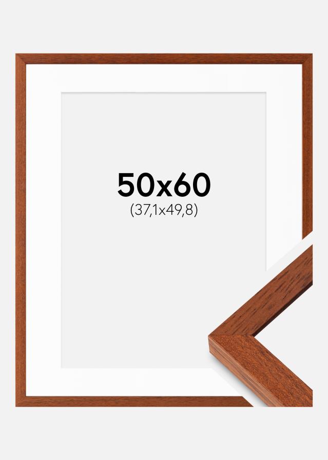 Cadre Hermes Cerise 50x60 cm - Passe-partout Blanc 15x20 inches