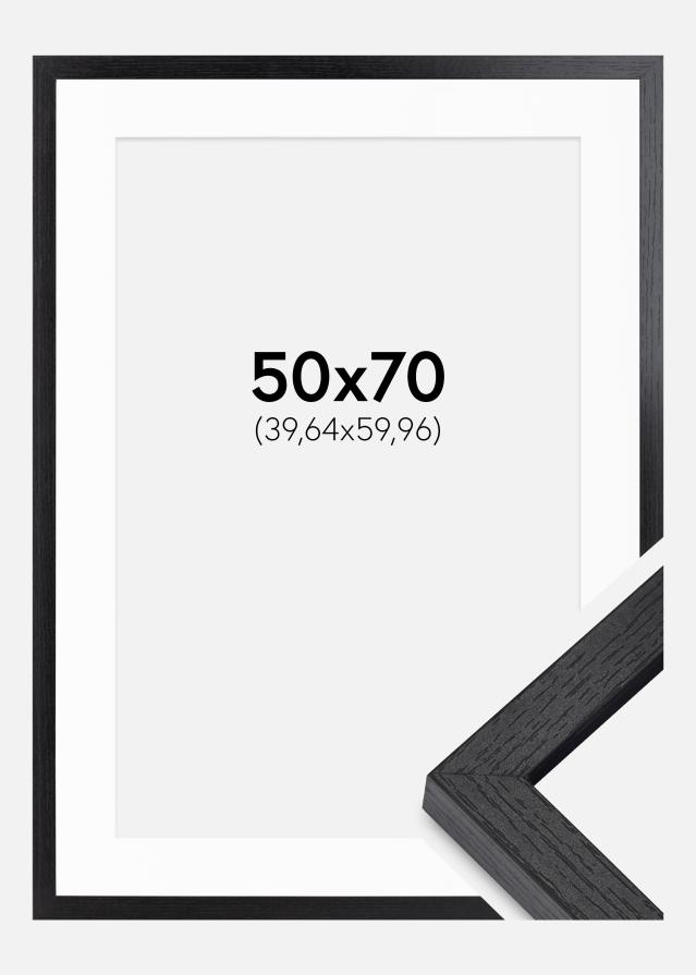 Cadre BGA Noir 50x70 cm - Passe-partout Blanc 16x24 inches