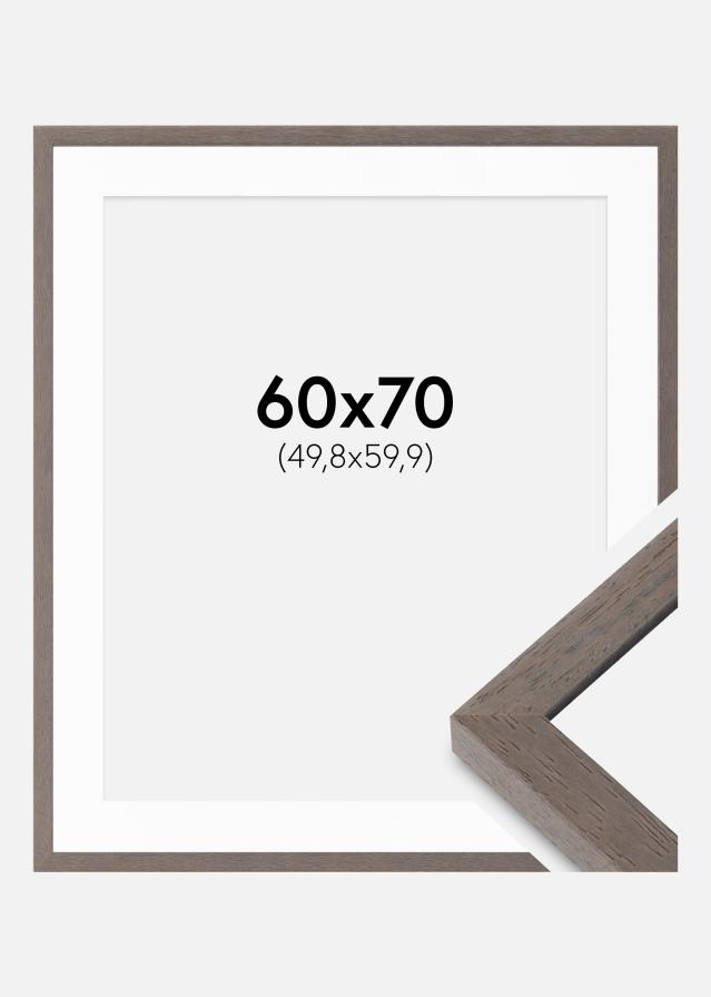 Cadre Hermes Gris 60x70 cm - Passe-partout Blanc 20x24 inches