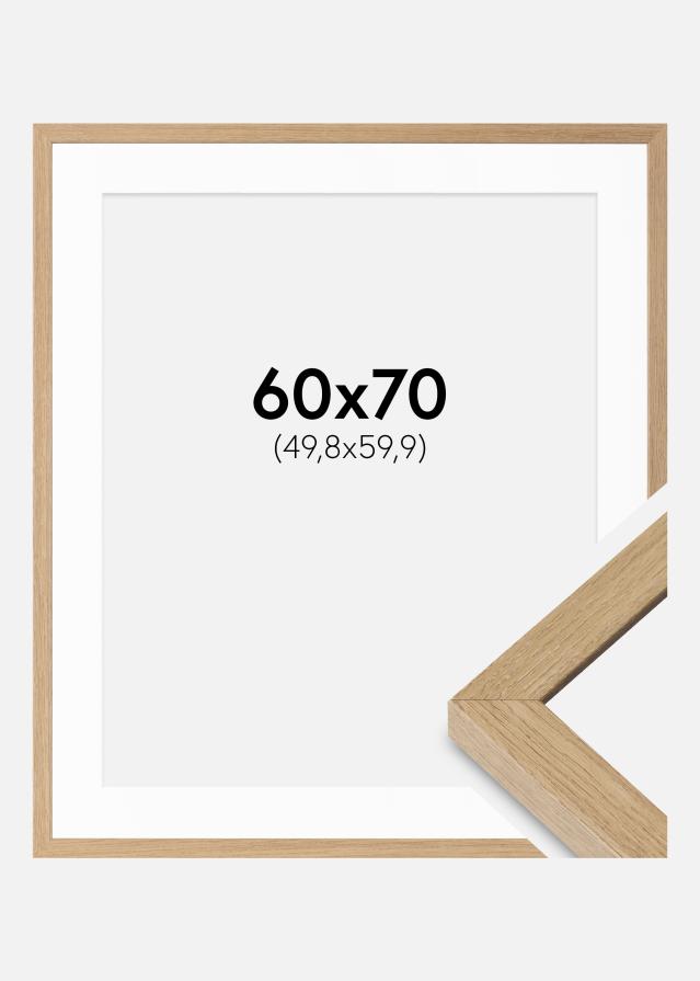 Cadre Hermes Chêne Naturel 60x70 cm - Passe-partout Blanc 20x24 inches